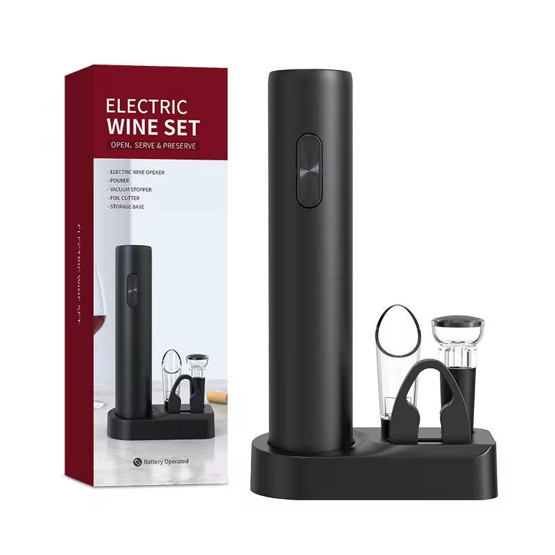 Set descorchador para vinos + Base ( 5 en 1 )
