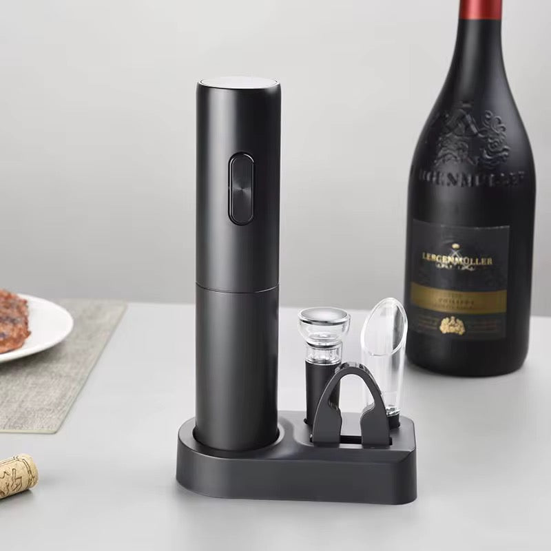 Set descorchador para vinos + Base ( 5 en 1 )