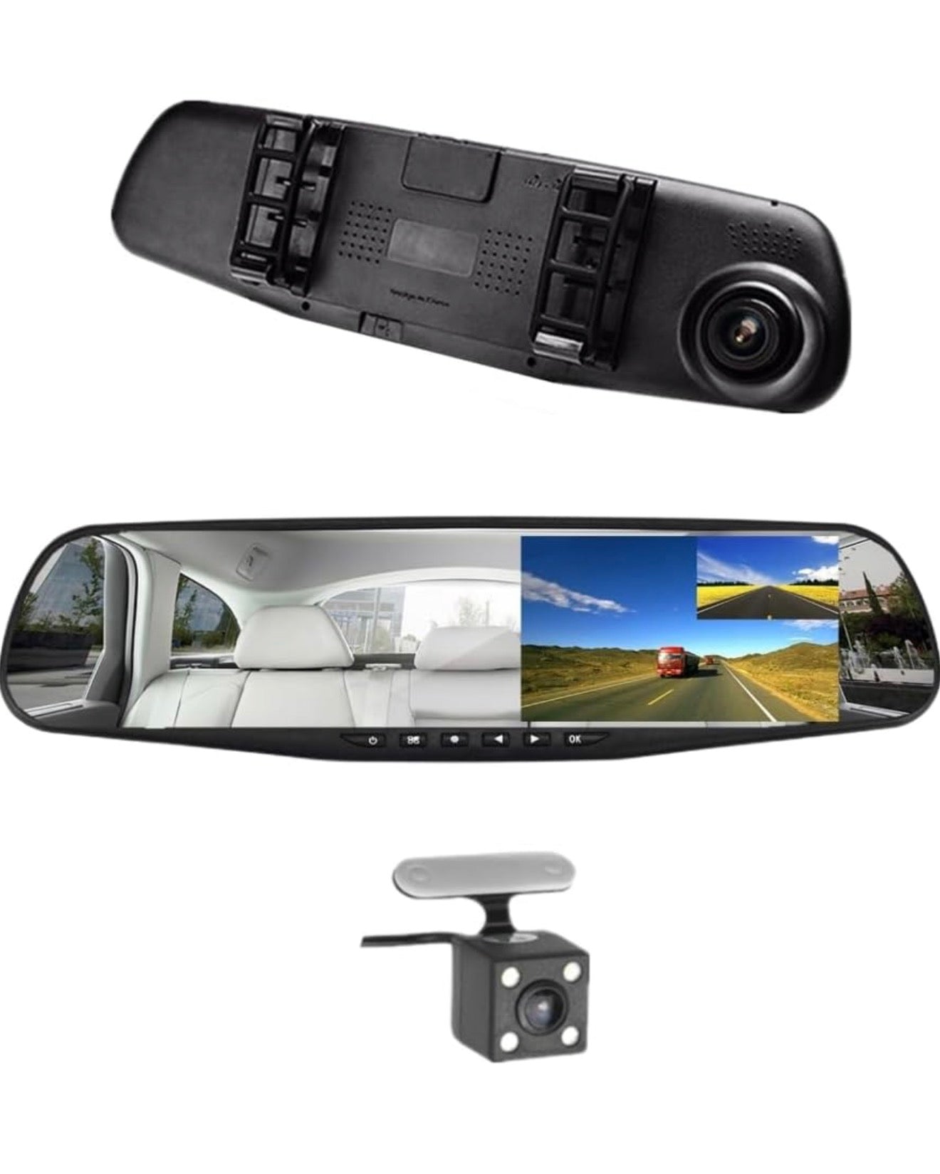 Camara de grabacion para vehículo tipo espejo