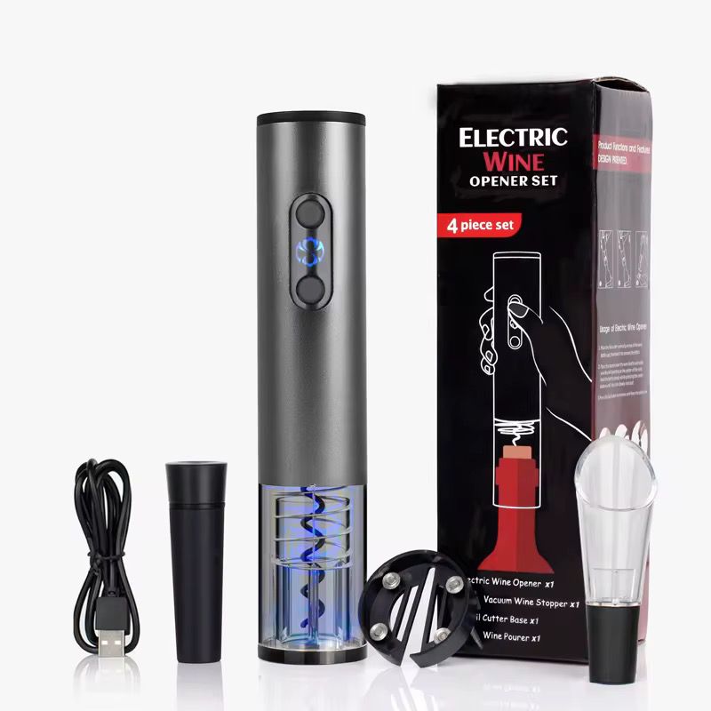 Set descorchador para vinos Recargable 4 en 1